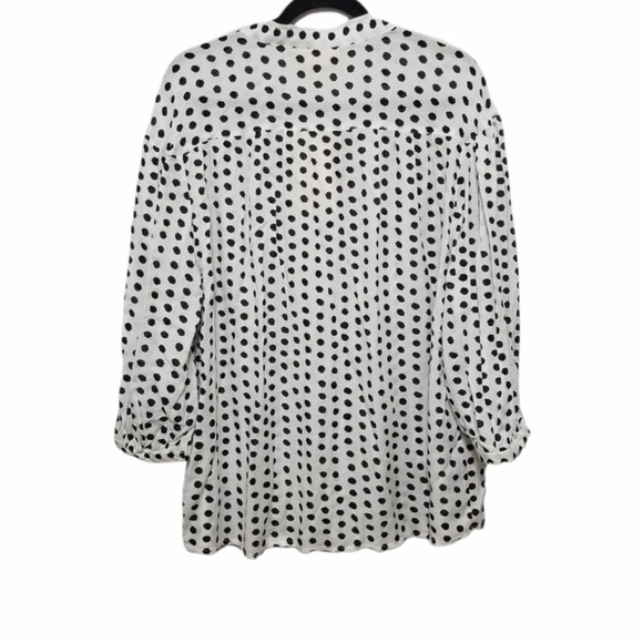 New. NWT Grand Greene ,Polka Dot Blouse, Colors: Black and white, Size XL - Picture 6 of 13